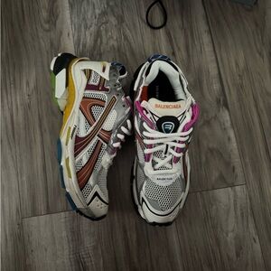 Balenciaga Kids White and Pink Multicolor Sneakers